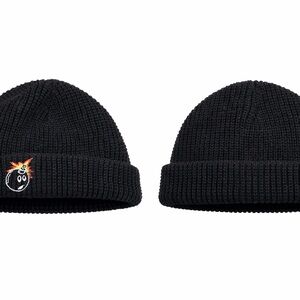 Black The Hundreds Knit Beanie with Embroidered Patch